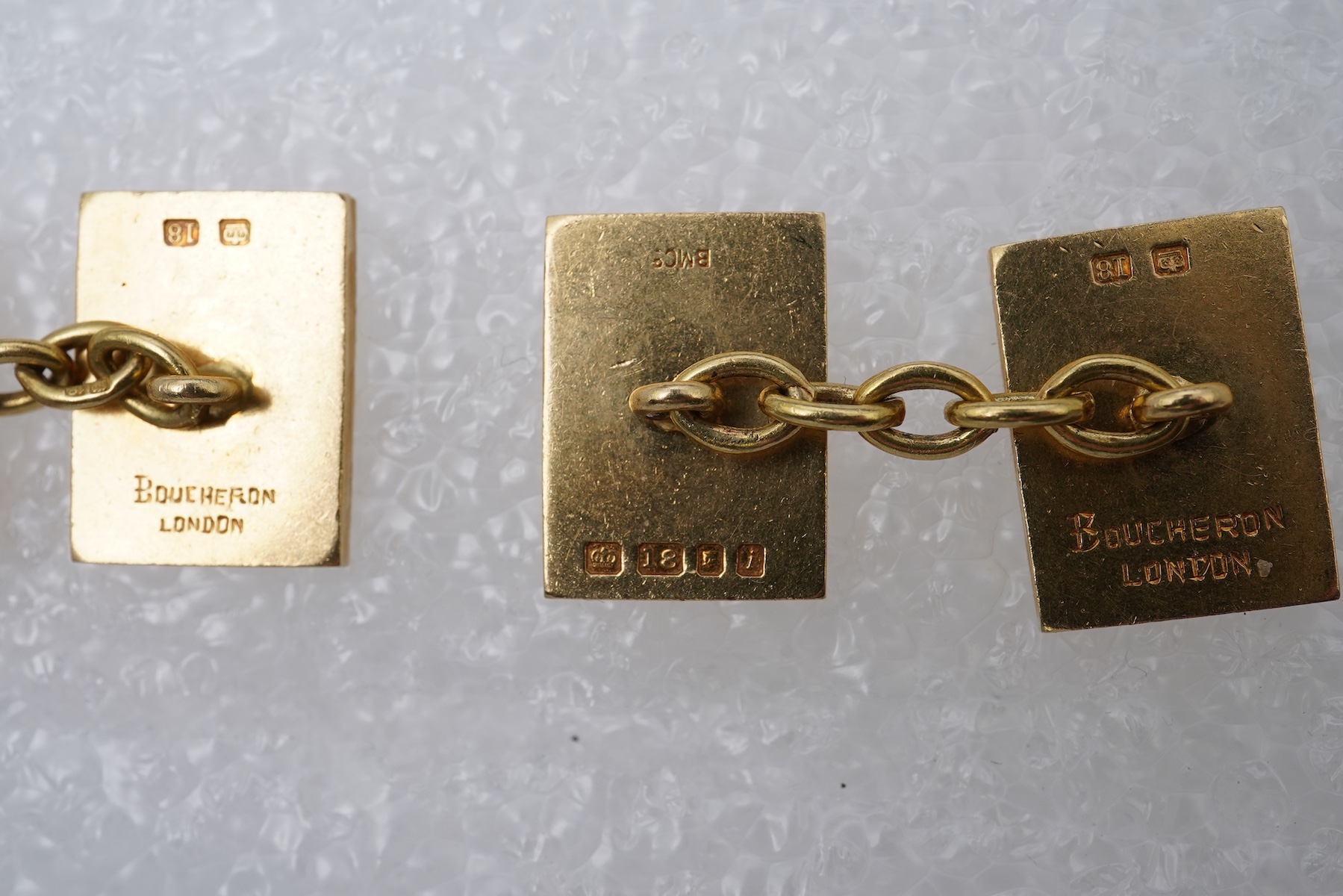 Boucheron, a pair of gold cufflinks, circa 1964